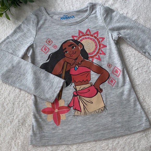 Disney Moana 4 Gray Long Sleeve T-shirt EUC - Picture 8 of 8